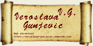 Veroslava Gunjević vizit kartica